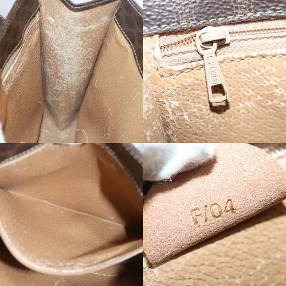 CELINE Macadam Canvas Hand Bag Pvc Leather Brown - Picture 12 of 12